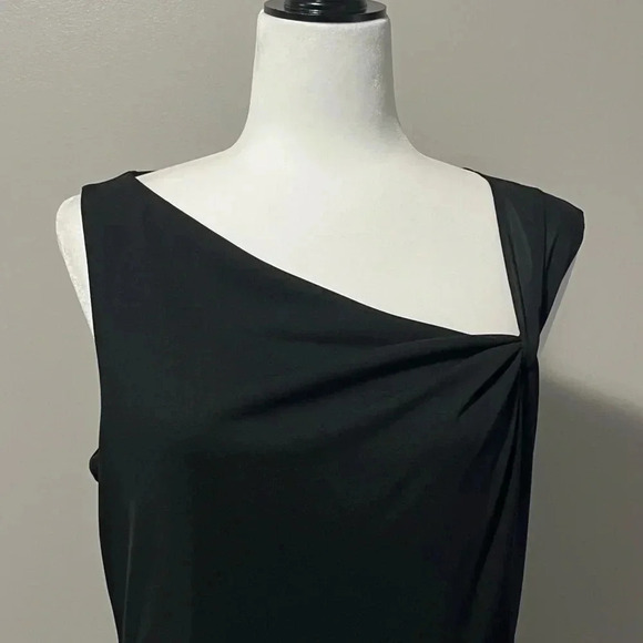 David Meister Vintage Sleeveless  Asymmetrical Midi Length Cocktail Dress - Picture 3 of 13